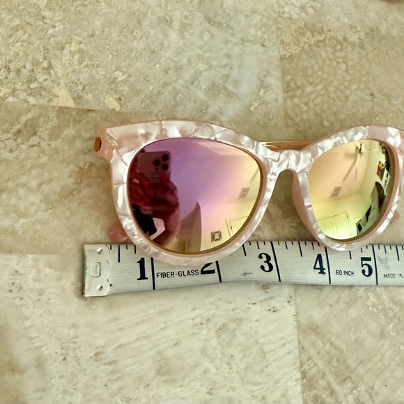 Pink Oversized Marble Sunglasses - Picture 2 of 6